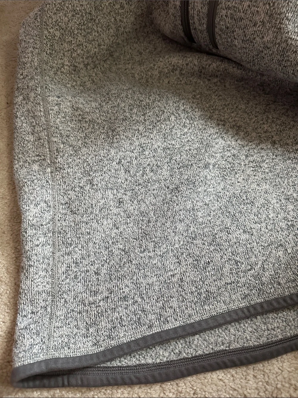 Patagonia Heather Gray Quarter-Zip Fleece Pullover